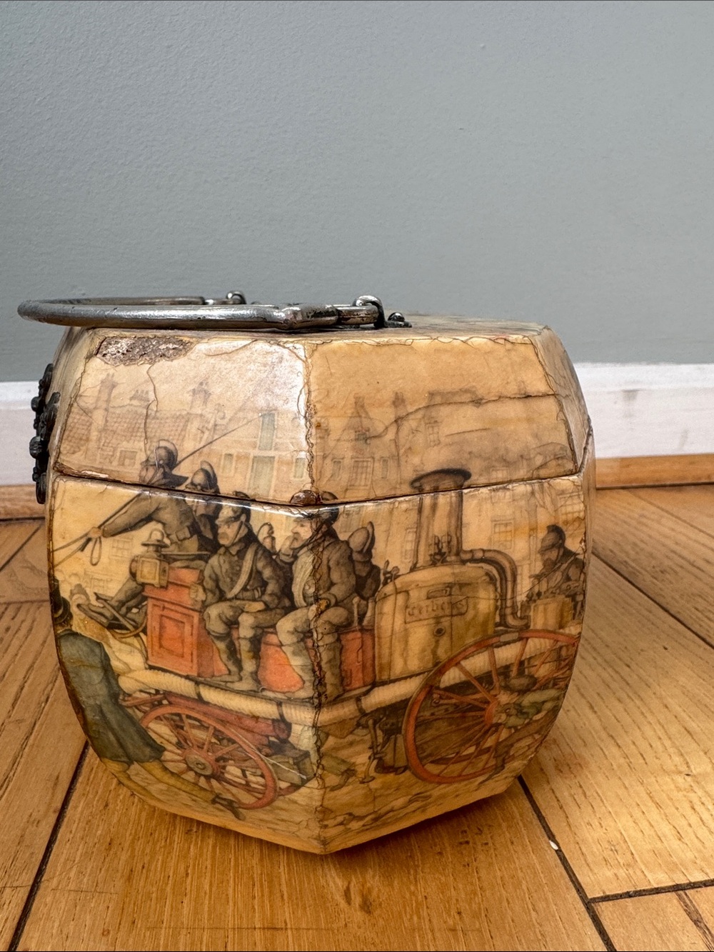 Anton Peick 1970’s Vintage circus Decorative Wood Box flawed - Picture 6 of 13